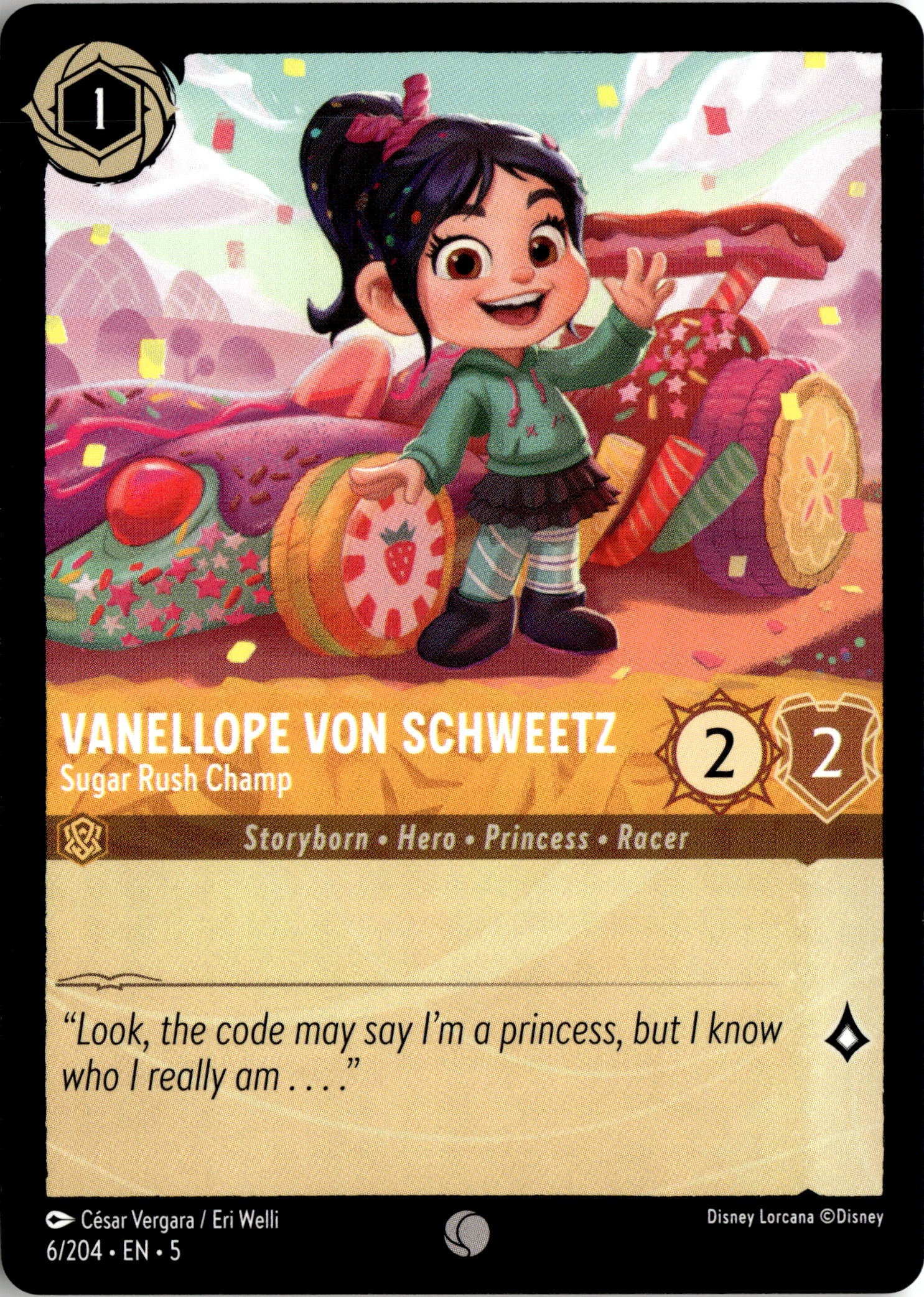 2024 Disney Lorcana En 5 Vanellope Von Schweetz graded slab