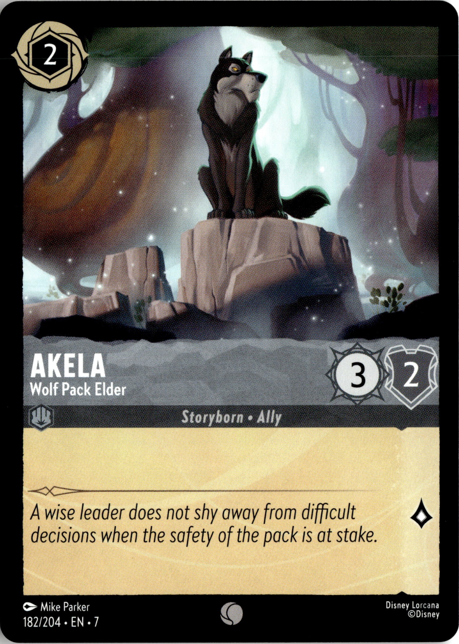 2025 Disney Lorcana En 7 Akela graded slab