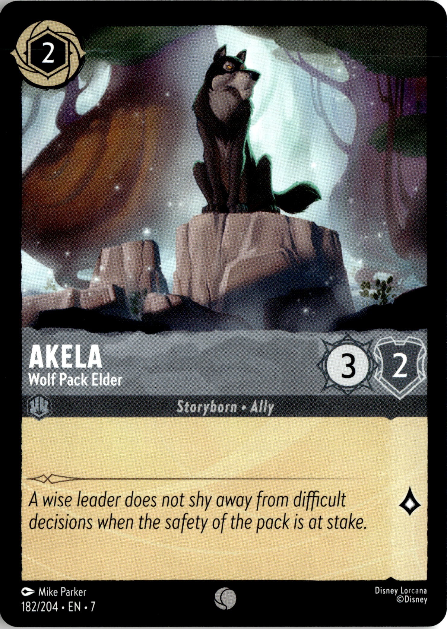 2025 Disney Lorcana En 7 Akela graded slab