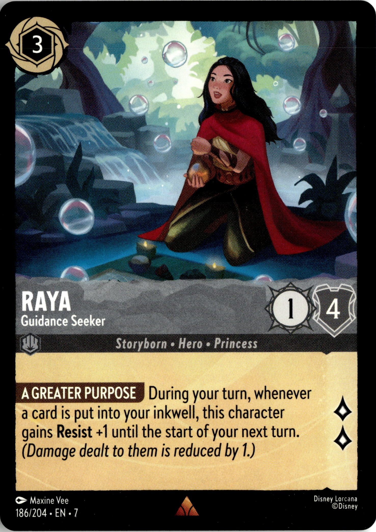 2025 Disney Lorcana En 7 Raya graded slab
