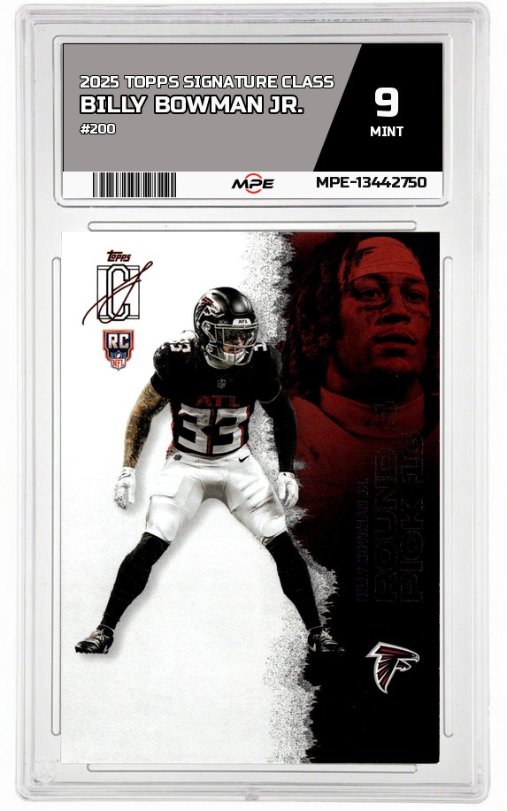 2025 TOPPS SIGNATURE CLASS #200 BILLY BOWMAN JR. MPE 9 MINT — graded card auctioned from the MPE vault