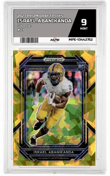 2023 PRIZM DRAFT PICKS GOLD ICE #127 ISRAEL ABANIKANDA MPE 9 MINT — graded card up for auction