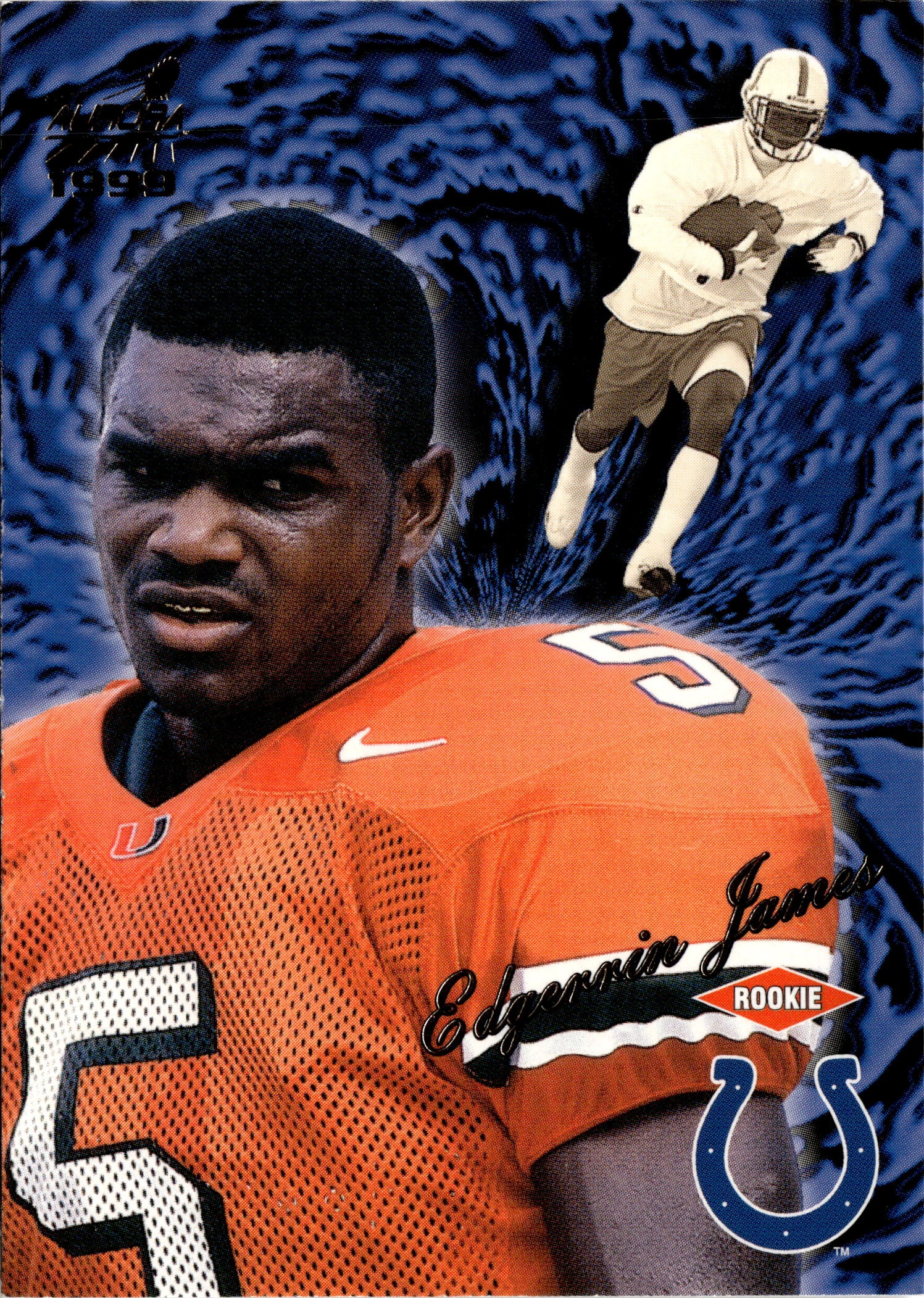 1999 Pacific Aurora Edgerrin James graded slab