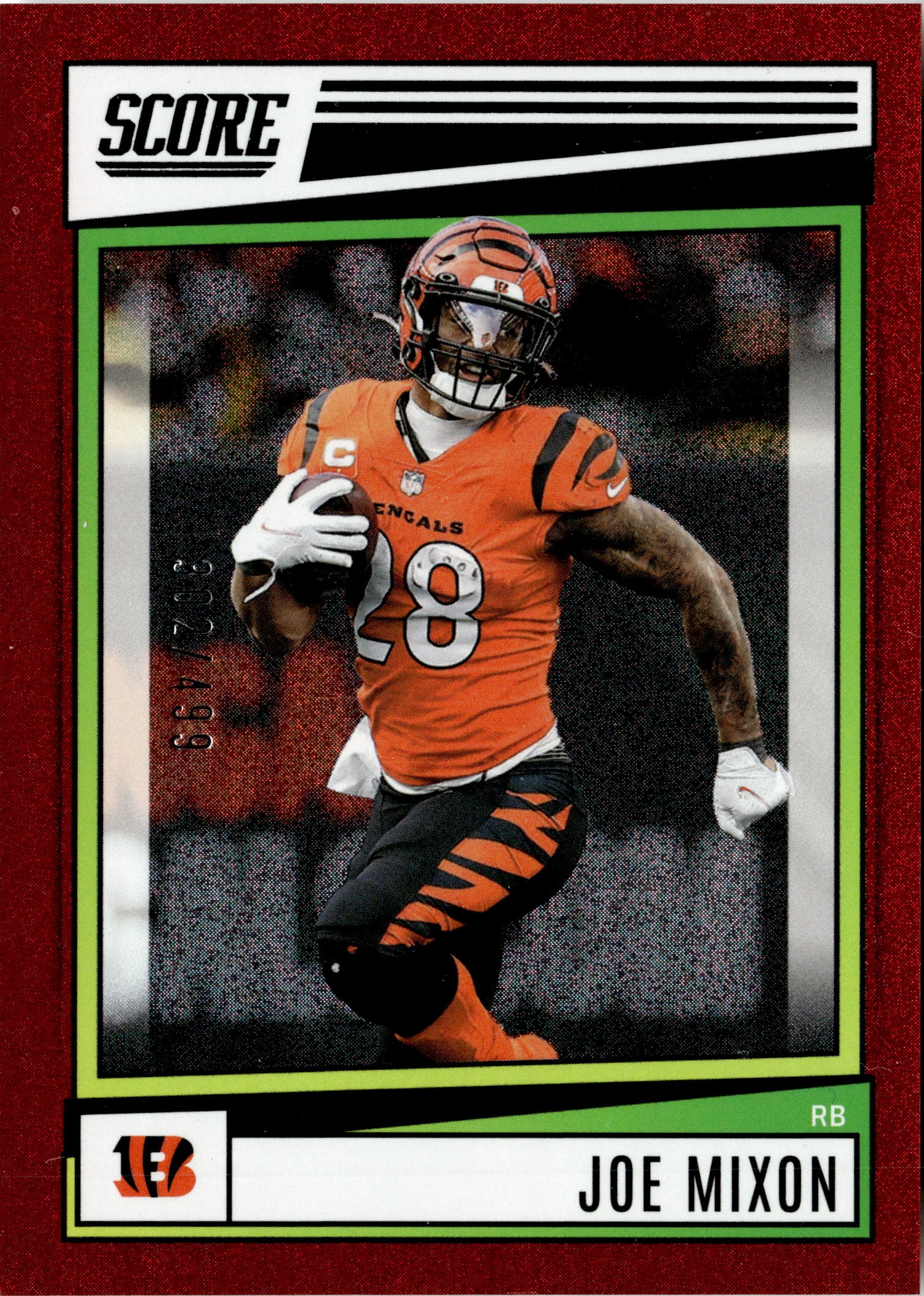 2022 Score Joe Mixon graded slab
