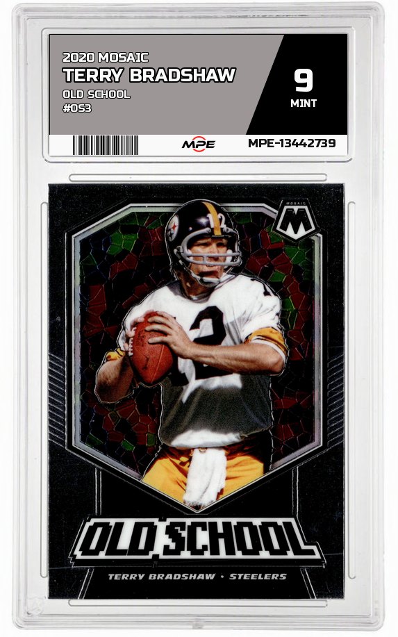 2020 MOSAIC OLD SCHOOL #OS3 TERRY BRADSHAW MPE 9 MINT — graded card auctioned from the MPE vault