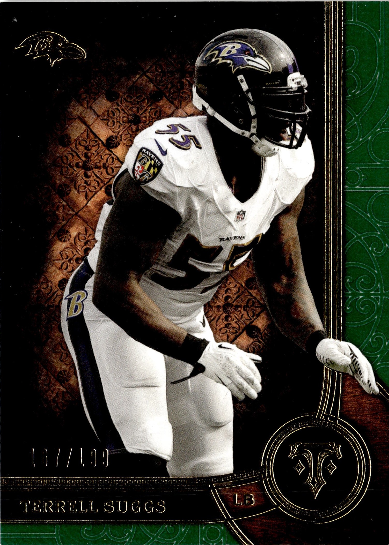 2015 Topps Triple Threads Terrell Suggs graded slab