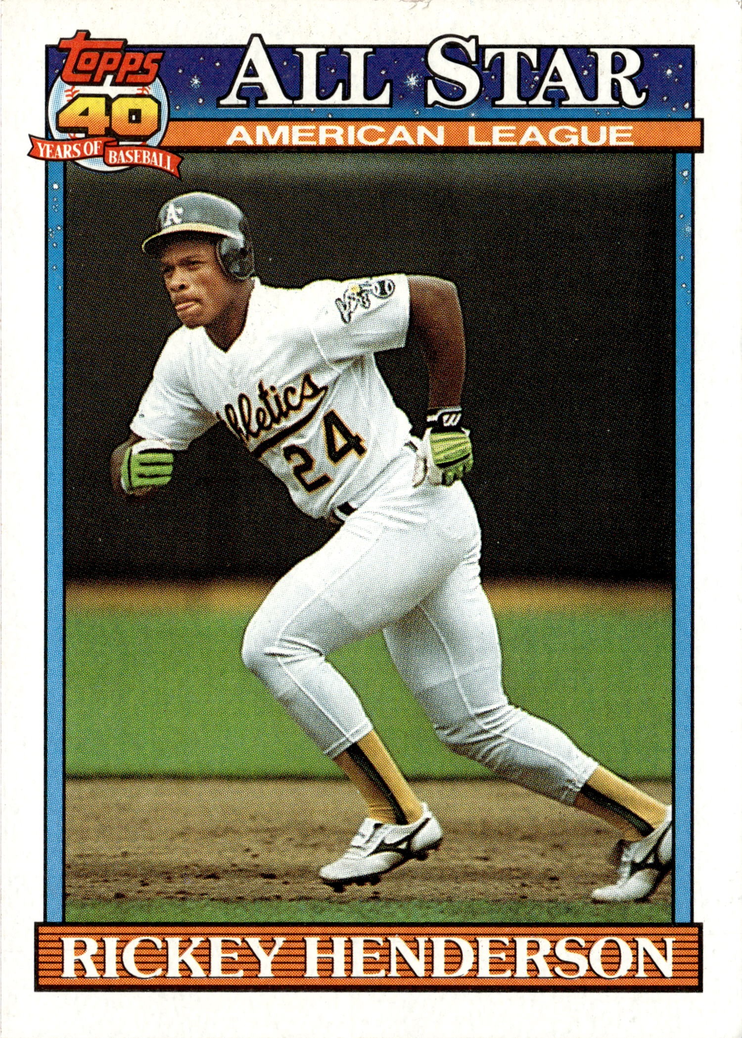 1991 Topps Rickey Henderson graded slab