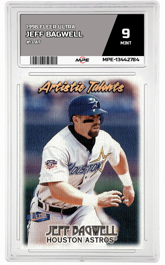 1998 FLEER ULTRA #13 AT JEFF BAGWELL MPE 9 MINT — graded card auctioned from the MPE vault