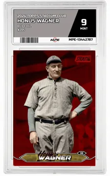 2024 TOPPS STADIUM CLUB Red Foil #205 HONUS WAGNER MPE 9 MINT — graded card up for auction