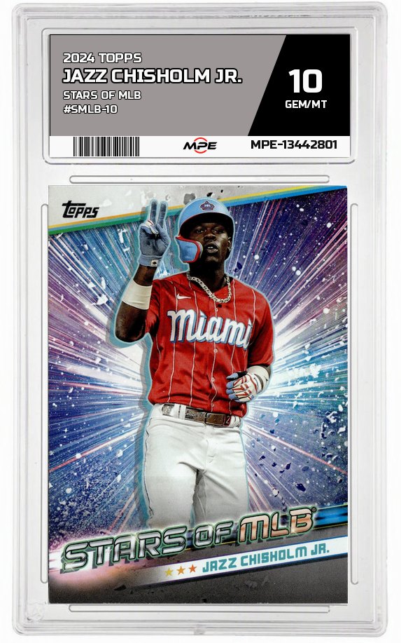 2024 TOPPS STARS OF MLB #SMLB-10 JAZZ CHISHOLM JR. MPE 10 GEM/MT — graded card auctioned from the MPE vault