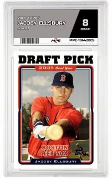 2005 TOPPS #UH317 JACOBY ELLSBURY MPE 8 NM/MT — graded card up for auction