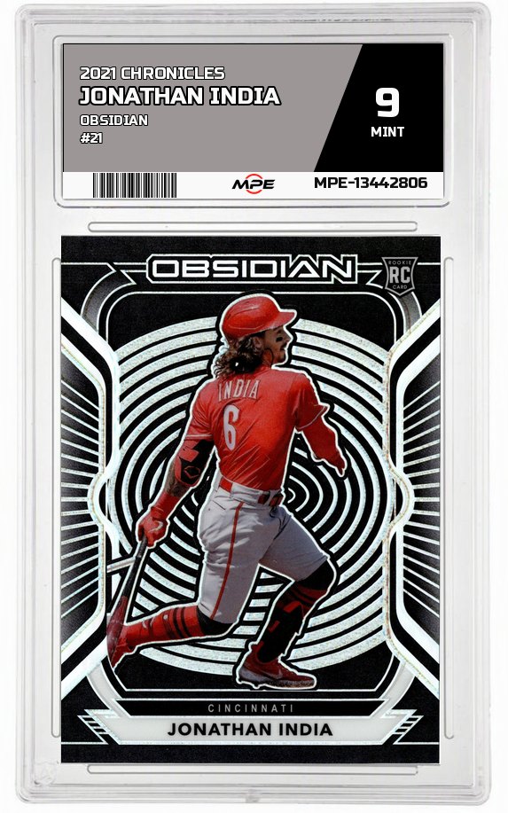 2021 CHRONICLES OBSIDIAN #21 JONATHAN INDIA MPE 9 MINT — graded card auctioned from the MPE vault