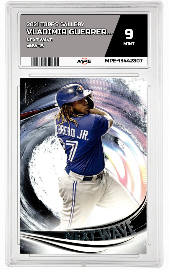 2021 TOPPS GALLERY NEXT WAVE #NW-15 VLADIMIR GUERRERO JR. MPE 9 MINT — graded card auctioned from the MPE vault