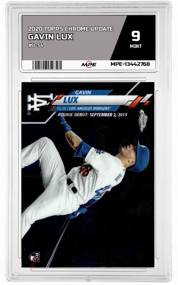 2020 TOPPS CHROME UPDATE #U-54 GAVIN LUX MPE 9 MINT — graded card auctioned from the MPE vault
