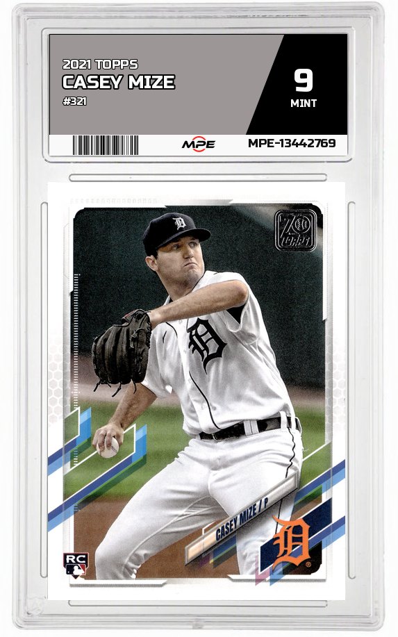 2021 TOPPS #321 CASEY MIZE MPE 9 MINT — graded card auctioned from the MPE vault
