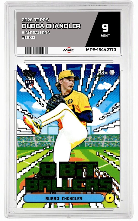 2026 TOPPS 8 BIT BALLERS #8B-22 BUBBA CHANDLER MPE 9 MINT — graded card auctioned from the MPE vault
