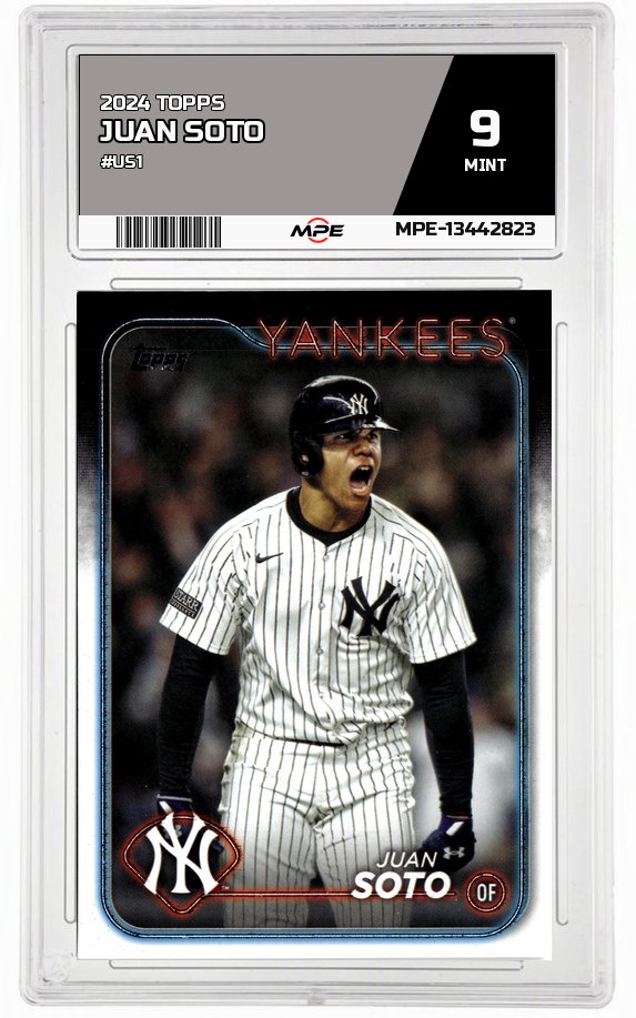 2024 TOPPS #US1 JUAN SOTO MPE 9 MINT — graded card auctioned from the MPE vault