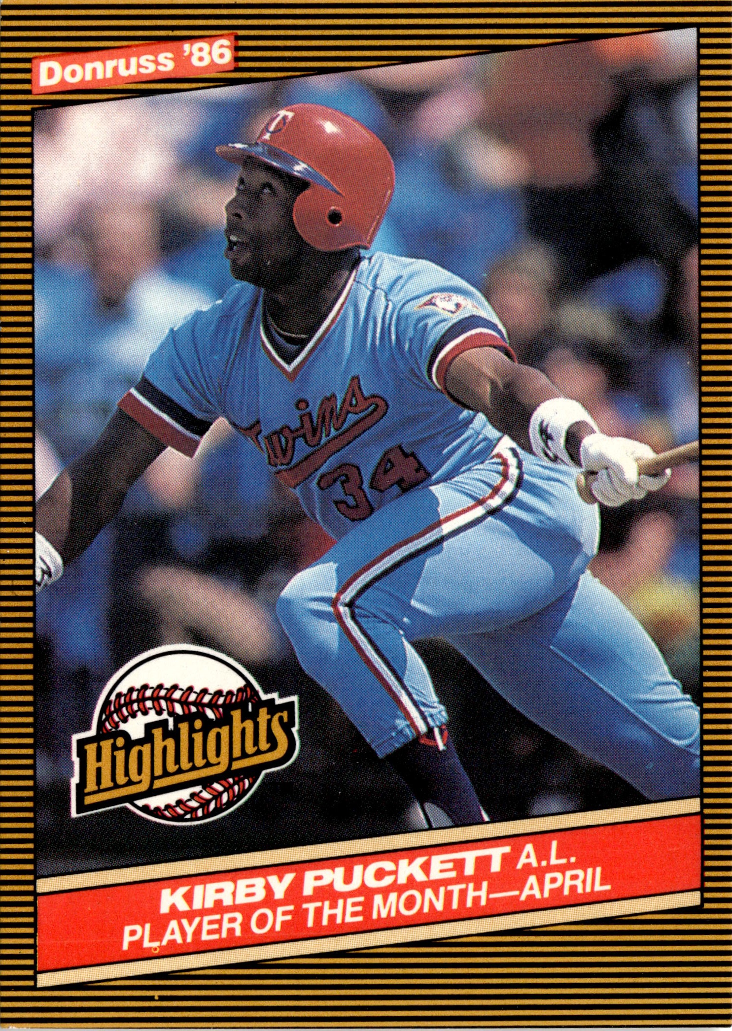 1986 Donruss Highlights Kirby Puckett graded slab