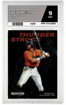 2022 PRIZM DRAFT PICKS THUNDER STRUCK #TH-JM JACOB MELTON MPE 9 MINT — graded card up for auction