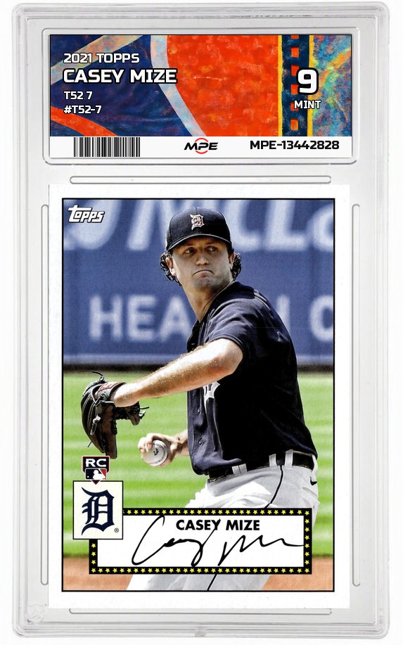 2021 TOPPS T52 7 #T52-7 CASEY MIZE MPE 9 MINT — graded card auctioned from the MPE vault