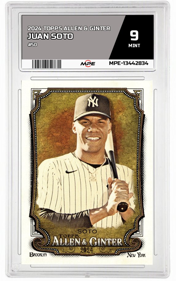 2024 TOPPS ALLEN & GINTER #50 JUAN SOTO MPE 9 MINT — graded card auctioned from the MPE vault