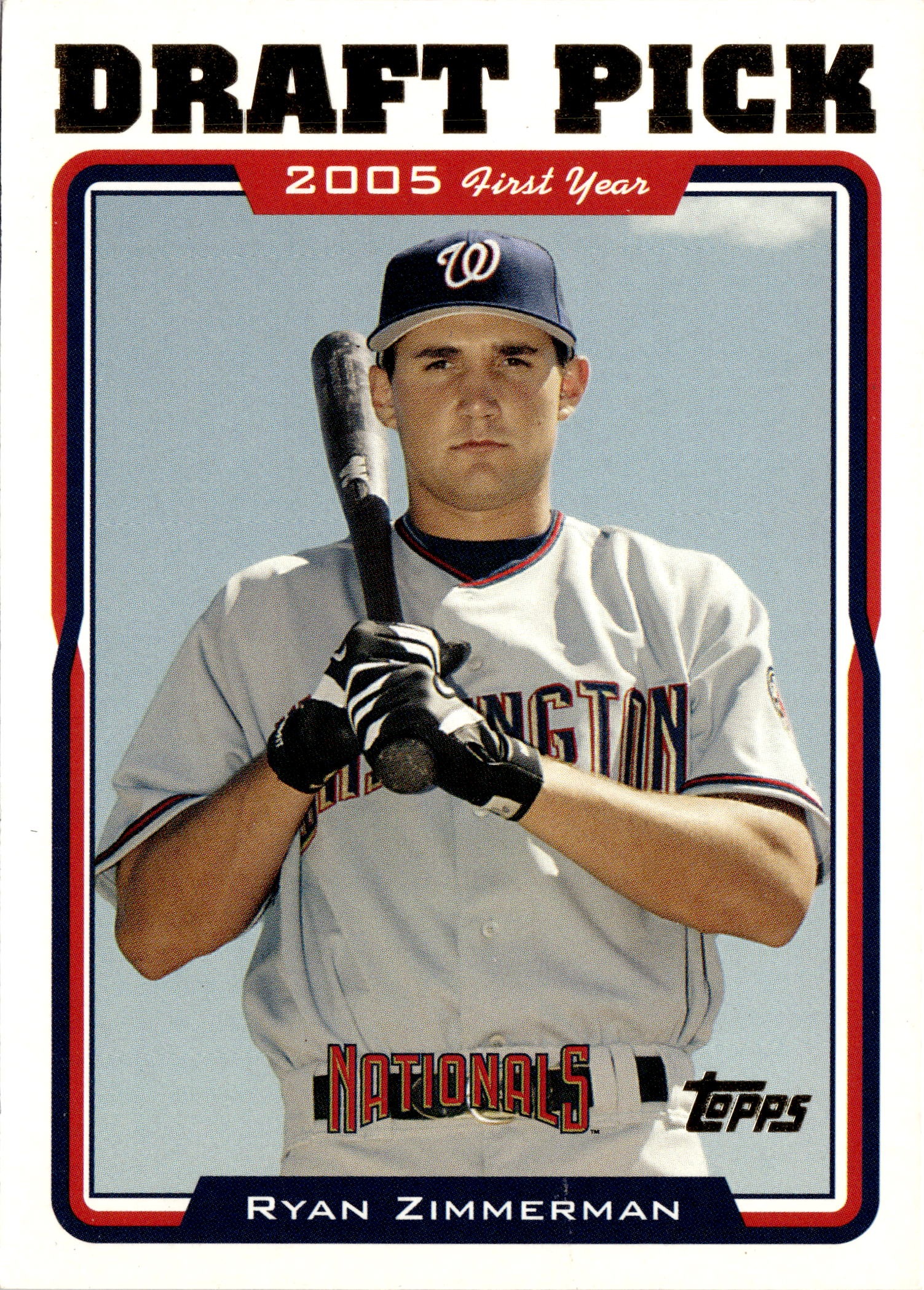2005 Topps Updates & Highlights Ryan Zimmerman graded slab