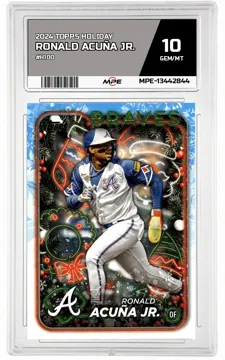 2024 TOPPS HOLIDAY #H100 RONALD ACUÑA JR. MPE 10 GEM/MT — graded card up for auction