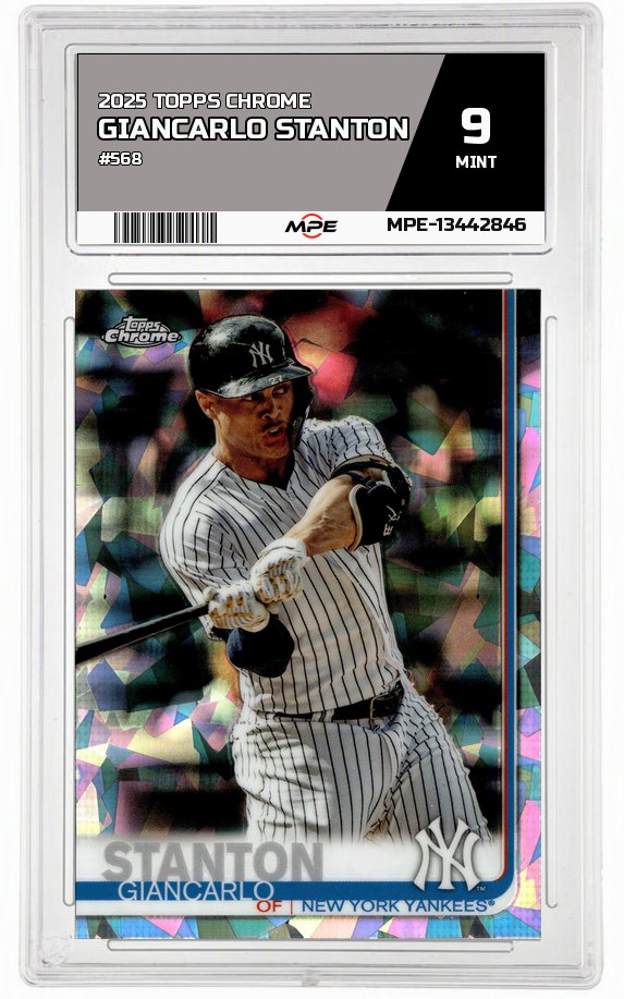 2025 TOPPS CHROME #568 GIANCARLO STANTON MPE 9 MINT — graded card auctioned from the MPE vault