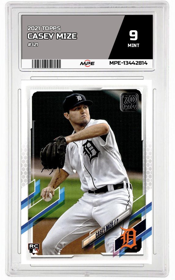 2021 TOPPS #321 CASEY MIZE MPE 9 MINT — graded card auctioned from the MPE vault