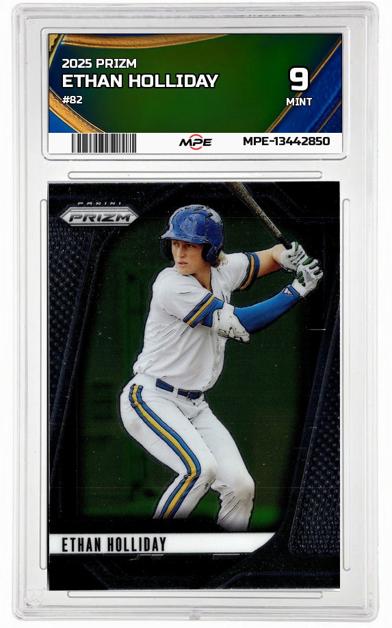 2025 PRIZM #82 ETHAN HOLLIDAY MPE 9 MINT — graded card auctioned from the MPE vault