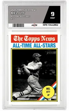 2025 TOPPS HERITAGE ALL TIME ALL STARS #348 MEL OTT MPE 9 MINT — graded card up for auction