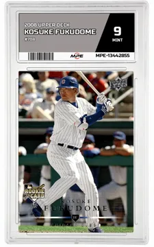 2008 UPPER DECK #708 KOSUKE FUKUDOME MPE 9 MINT — graded card up for auction