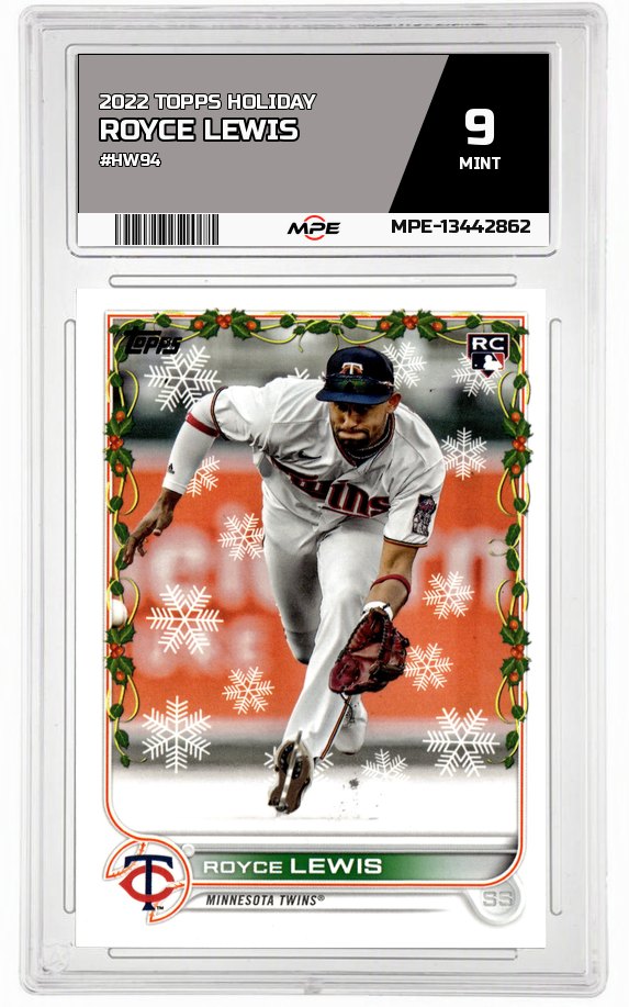 2022 TOPPS HOLIDAY #HW94 ROYCE LEWIS MPE 9 MINT — graded card auctioned from the MPE vault