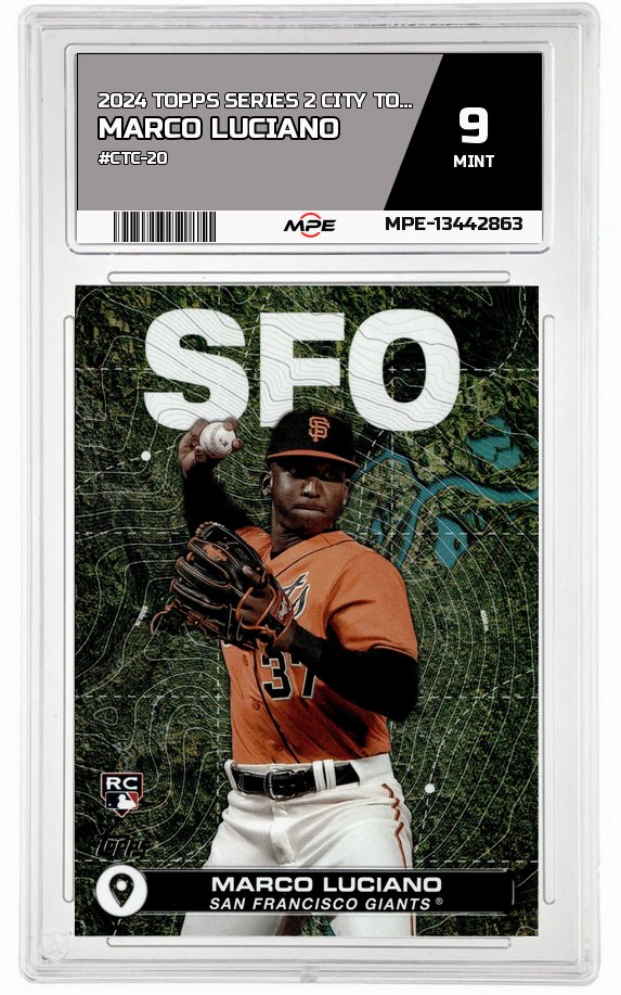 2024 TOPPS SERIES 2 CITY TO CITY #CTC-20 MARCO LUCIANO MPE 9 MINT — graded card auctioned from the MPE vault