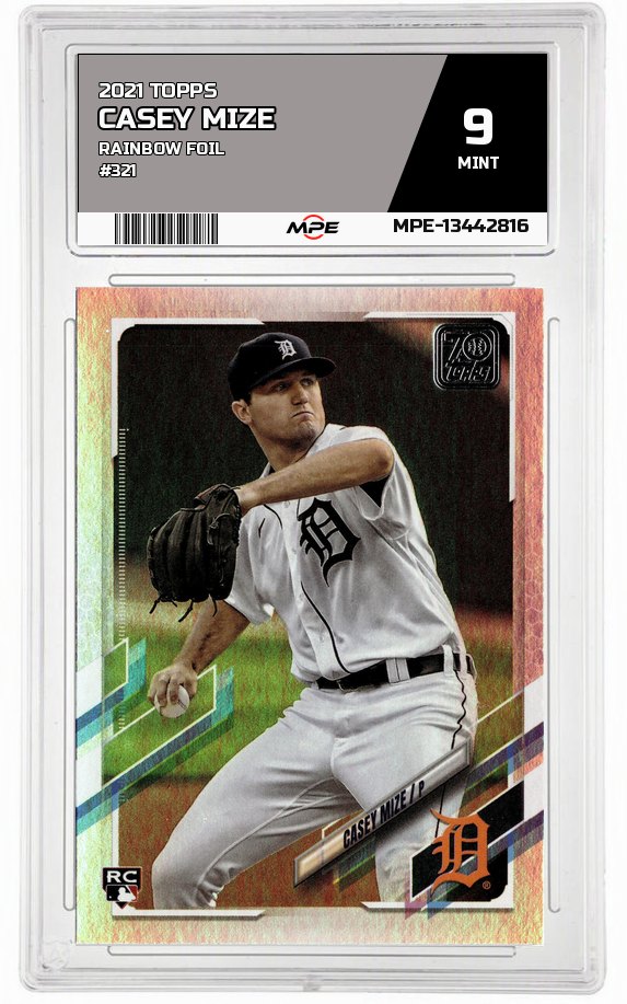 2021 TOPPS RAINBOW FOIL #321 CASEY MIZE MPE 9 MINT — graded card auctioned from the MPE vault