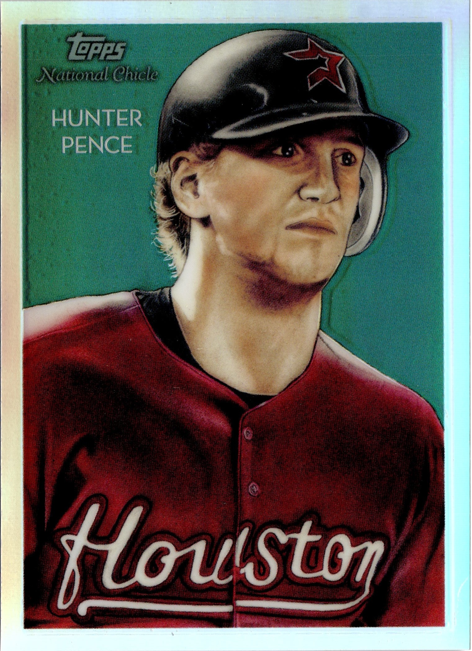 2010 Topps Chrome Hunter Pence graded slab