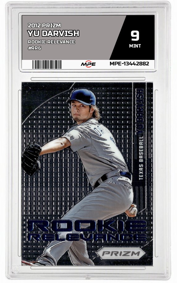 2012 PRIZM ROOKIE RELEVANCE #RR6 YU DARVISH MPE 9 MINT — graded card auctioned from the MPE vault