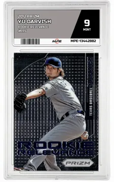 2012 PRIZM ROOKIE RELEVANCE #RR6 YU DARVISH MPE 9 MINT — graded card up for auction