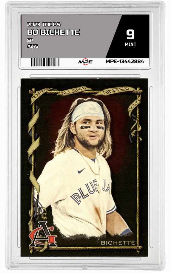 2023 TOPPS SP #376 BO BICHETTE MPE 9 MINT — graded card auctioned from the MPE vault