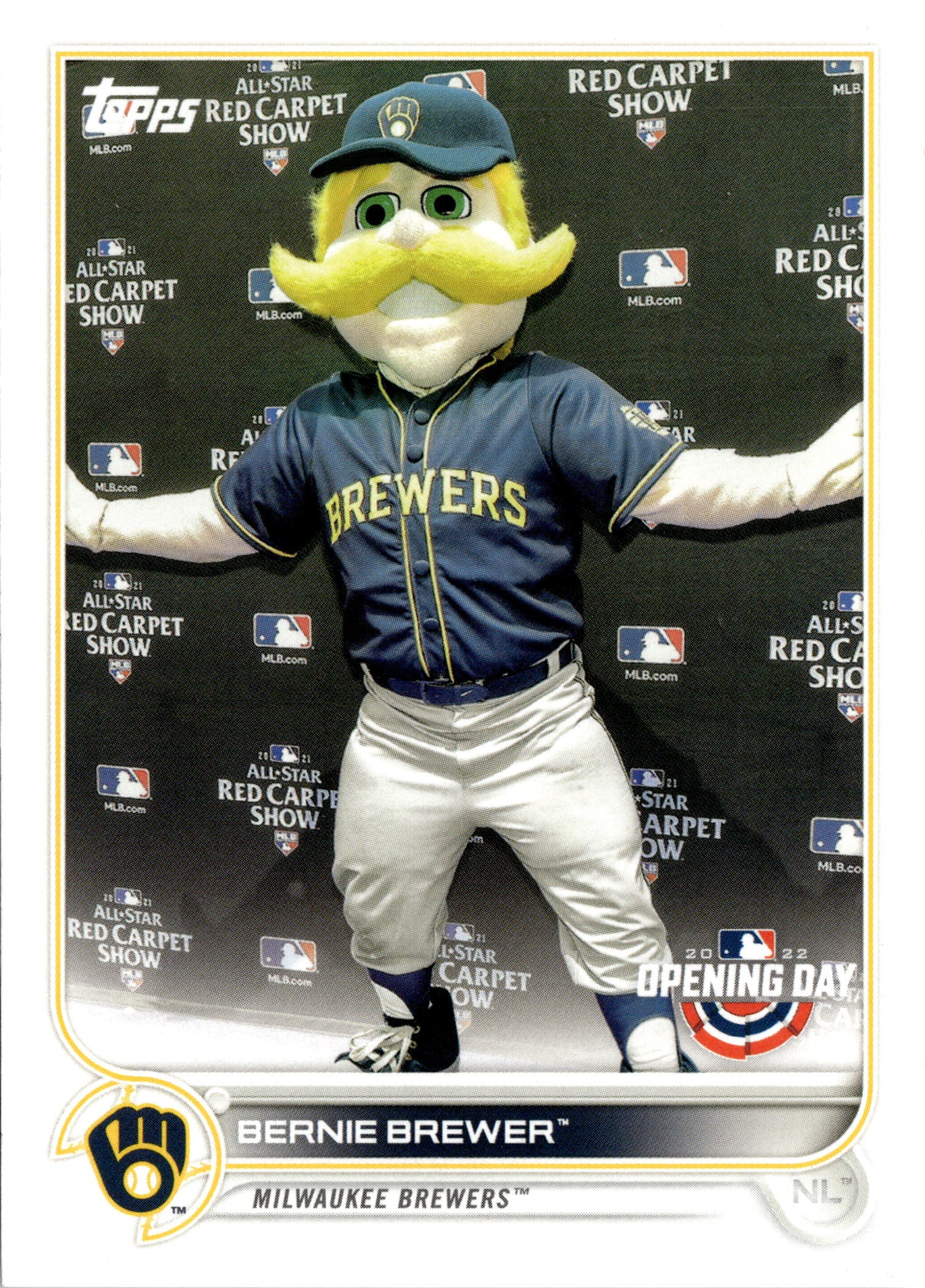 2022 Topps Opening Day Bernie Brewer graded slab