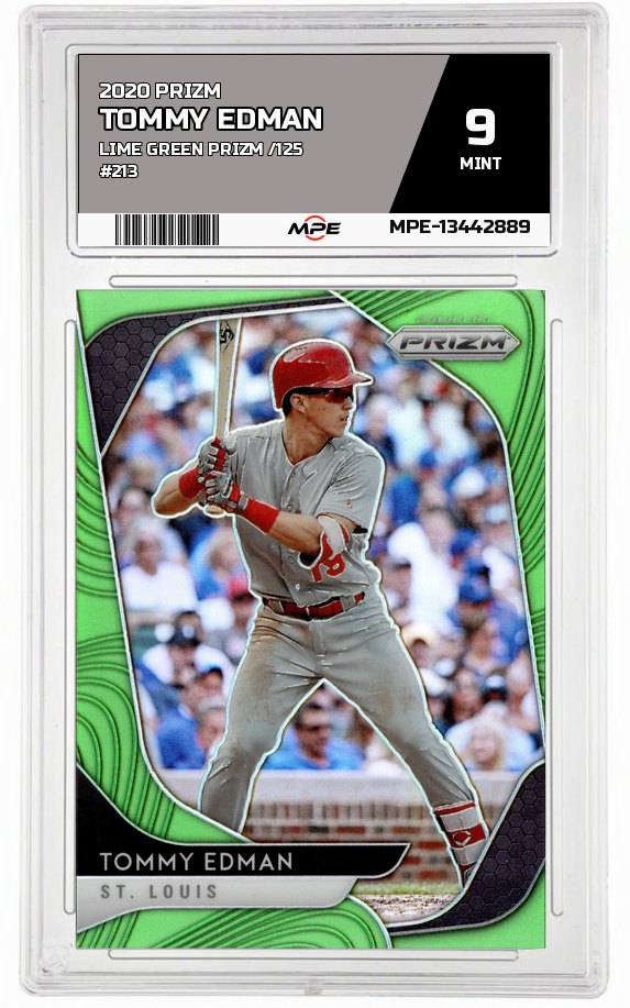 2020 PRIZM Lime Green Prizm /125 #213 TOMMY EDMAN MPE 9 MINT — graded card auctioned from the MPE vault