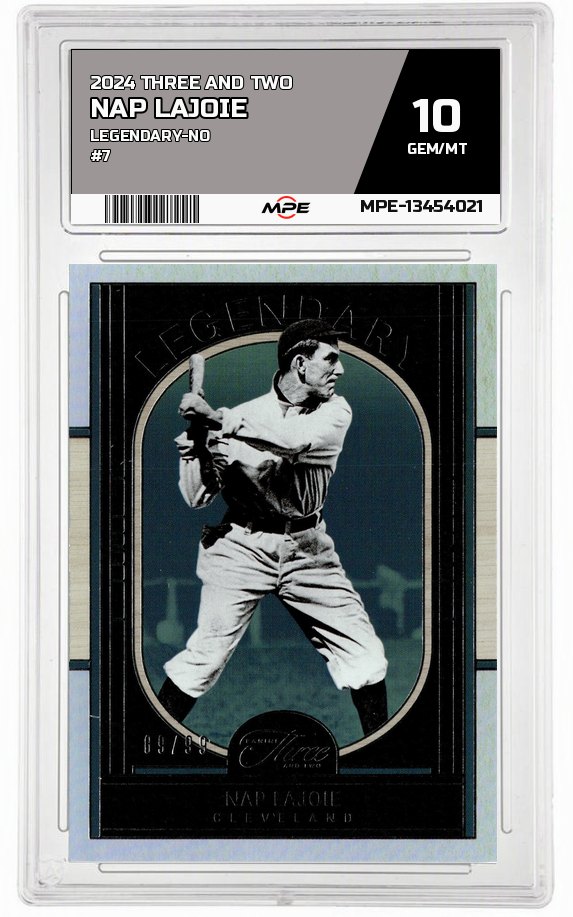 2024 THREE AND TWO LEGENDARY-No #7 NAP LAJOIE MPE 10 GEM/MT — graded card auctioned from the MPE vault