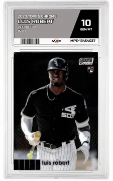 2020 TOPPS CHROME REFRACTOR #289 LUIS ROBERT MPE 10 GEM/MT — graded card up for auction