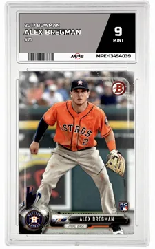 2017 BOWMAN #75 ALEX BREGMAN MPE 9 MINT — graded card up for auction