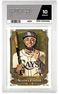 2024 TOPPS ALLEN & GINTER THE WORLD'S CHAMPIONS #329 JORGE POLANCO MPE 10 GEM/MT — graded card up for auction