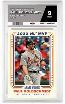 2023 TOPPS HERITAGE AWARD WINNERS #AW-2 PAUL GOLDSCHMIDT MPE 9 MINT — graded card up for auction