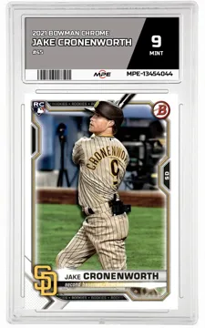 2021 BOWMAN CHROME #45 JAKE CRONENWORTH MPE 9 MINT — graded card up for auction