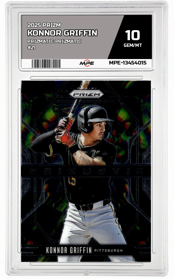 2025 PRIZM PRIZMATIC-Prizmatic #21 KONNOR GRIFFIN MPE 10 GEM/MT — graded card auctioned from the MPE vault