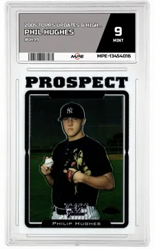 2005 TOPPS UPDATES & HIGHLIGHTS #UH99 PHIL HUGHES MPE 9 MINT — graded card up for auction