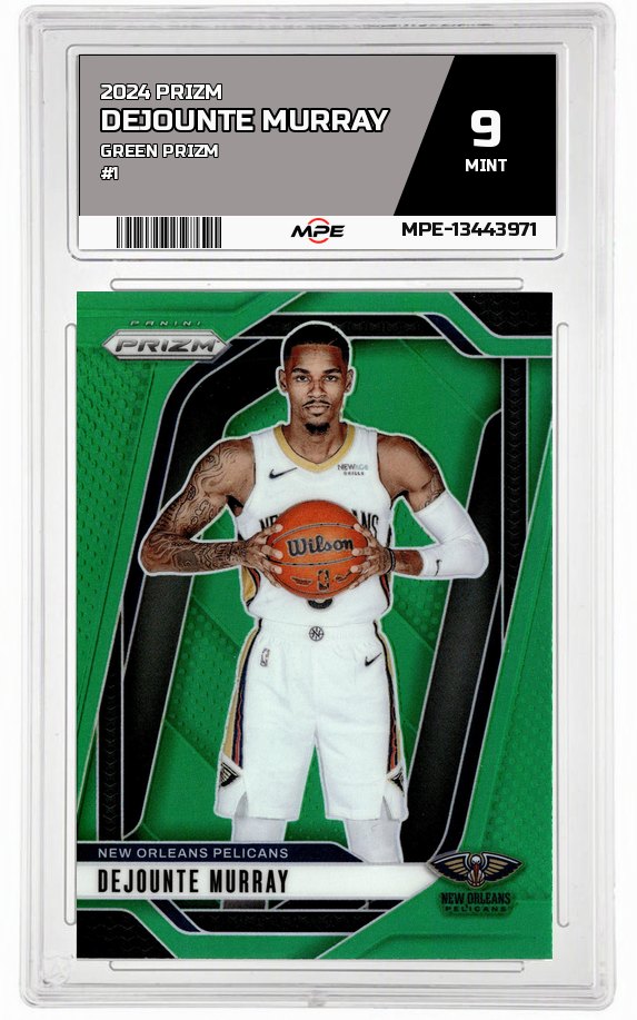 2024 PRIZM GREEN PRIZM #1 DEJOUNTE MURRAY MPE 9 MINT — graded card auctioned from the MPE vault